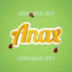 anax in Ladybugs style - 3D name wallpaper