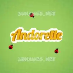 andorette in Ladybugs style - 3D name wallpaper