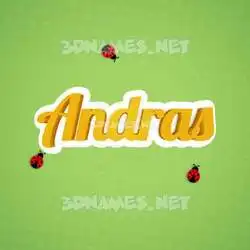 andras in Ladybugs style - 3D name wallpaper