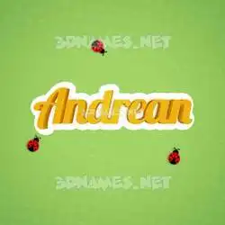andrean in Ladybugs style - 3D name wallpaper