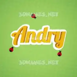 andry in Ladybugs style - 3D name wallpaper