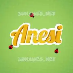 anesi in Ladybugs style - 3D name wallpaper