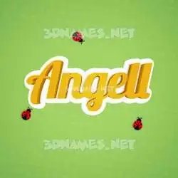 angell in Ladybugs style - 3D name wallpaper