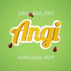 angi in Ladybugs style - 3D name wallpaper