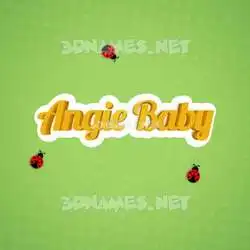 angie baby in Ladybugs style - 3D name wallpaper