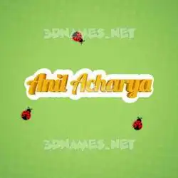 anil acharya in Ladybugs style - 3D name wallpaper