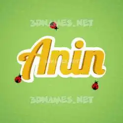 anin in Ladybugs style - 3D name wallpaper
