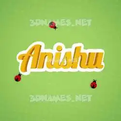 anishu in Ladybugs style - 3D name wallpaper