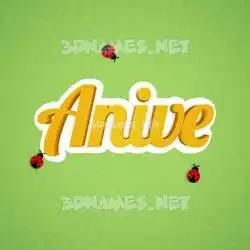 anive in Ladybugs style - 3D name wallpaper