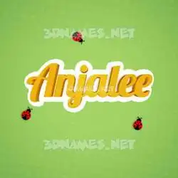 anjalee in Ladybugs style - 3D name wallpaper