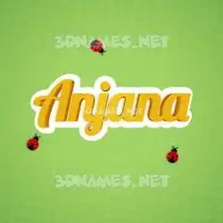 anjana in Ladybugs style - 3D name wallpaper