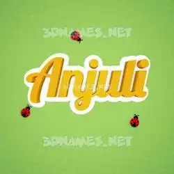 anjuli in Ladybugs style - 3D name wallpaper