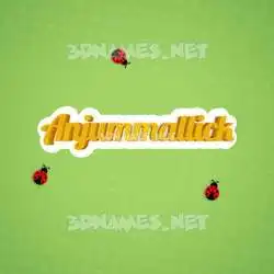 anjummallick in Ladybugs style - 3D name wallpaper