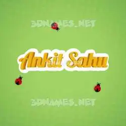 ankit sahu in Ladybugs style - 3D name wallpaper