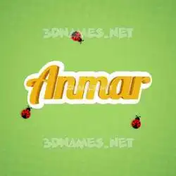 anmar in Ladybugs style - 3D name wallpaper