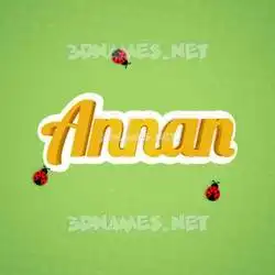 annan in Ladybugs style - 3D name wallpaper