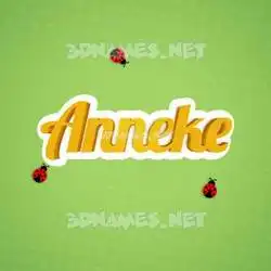 anneke in Ladybugs style - 3D name wallpaper