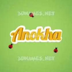 anokha in Ladybugs style - 3D name wallpaper