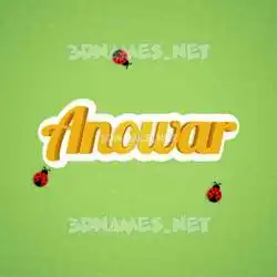 anowar in Ladybugs style - 3D name wallpaper