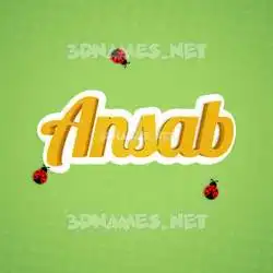 ansab in Ladybugs style - 3D name wallpaper
