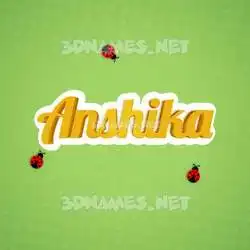 anshika in Ladybugs style - 3D name wallpaper
