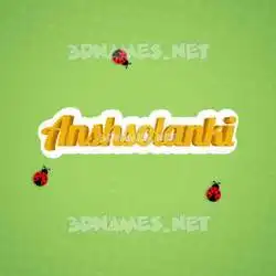 anshsolanki in Ladybugs style - 3D name wallpaper