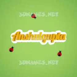 anshulgupta in Ladybugs style - 3D name wallpaper