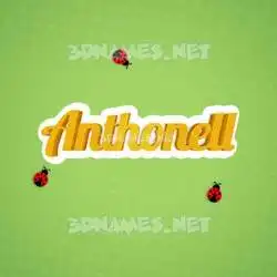 anthonell in Ladybugs style - 3D name wallpaper