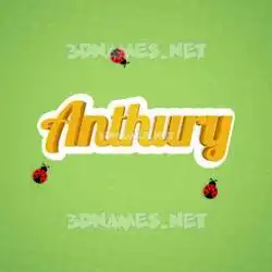 anthury in Ladybugs style - 3D name wallpaper
