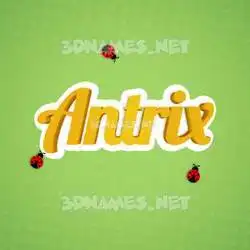 antrix in Ladybugs style - 3D name wallpaper