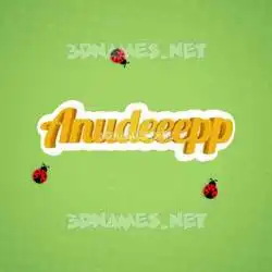 anudeeepp in Ladybugs style - 3D name wallpaper