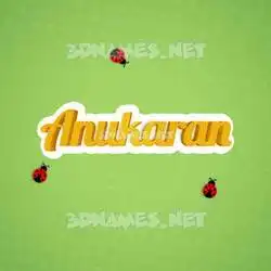 anukaran in Ladybugs style - 3D name wallpaper
