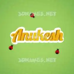 anukesh in Ladybugs style - 3D name wallpaper
