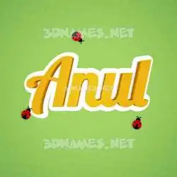 anul in Ladybugs style - 3D name wallpaper