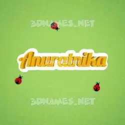 anuratnika in Ladybugs style - 3D name wallpaper