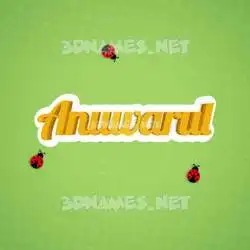 anuwarul in Ladybugs style - 3D name wallpaper