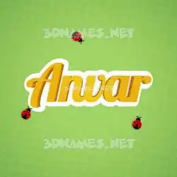 anvar in Ladybugs style - 3D name wallpaper