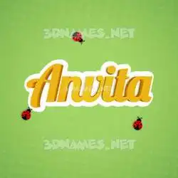 anvita in Ladybugs style - 3D name wallpaper