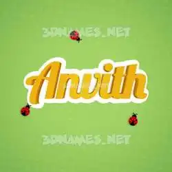 anvith in Ladybugs style - 3D name wallpaper