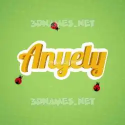 anyely in Ladybugs style - 3D name wallpaper