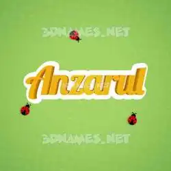 anzarul in Ladybugs style - 3D name wallpaper