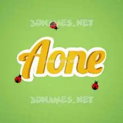 aone in Ladybugs style - 3D name wallpaper