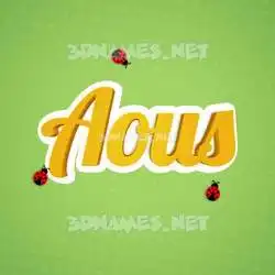 aous in Ladybugs style - 3D name wallpaper