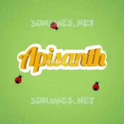 apisanth in Ladybugs style - 3D name wallpaper