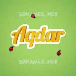 aqdar in Ladybugs style - 3D name wallpaper