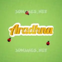 aradhna in Ladybugs style - 3D name wallpaper