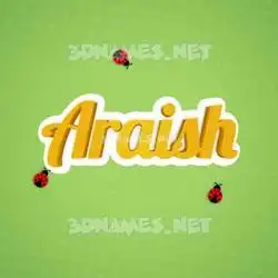 araish in Ladybugs style - 3D name wallpaper