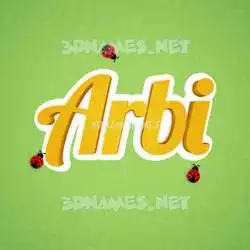 arbi in Ladybugs style - 3D name wallpaper