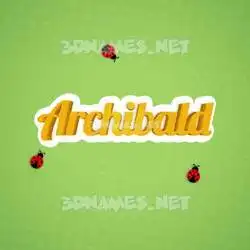 archibald in Ladybugs style - 3D name wallpaper
