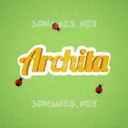 archita in Ladybugs style - 3D name wallpaper